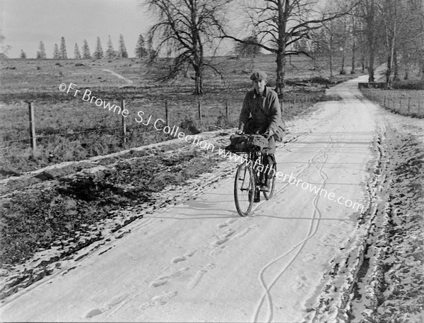 EMO CYCLIST IN SNOW